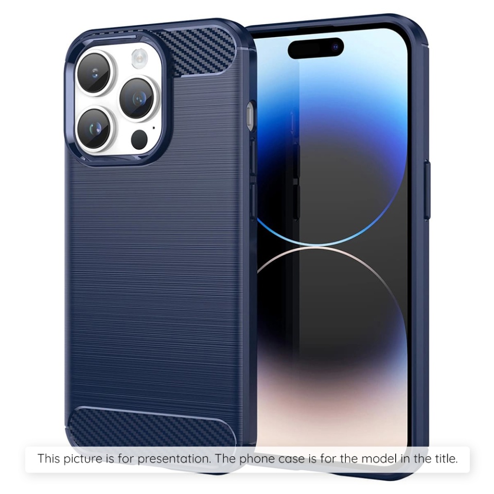 Husa pentru Xiaomi 15T, SKYDDAR INNOVATION, Carbon Silicone, din Silicon Slim, cu textura Fibra Carbon, set cu sticker, Albastru