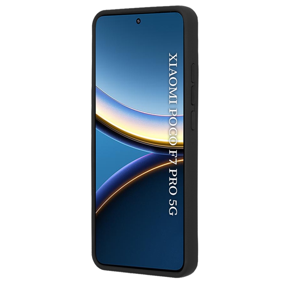 Husa pentru Xiaomi Poco F7 Pro, SKYDDAR INNOVATION, Glinth cu Inel Rotativ 360° Magnetic, set cu sticker, Negru - 2 | YEO