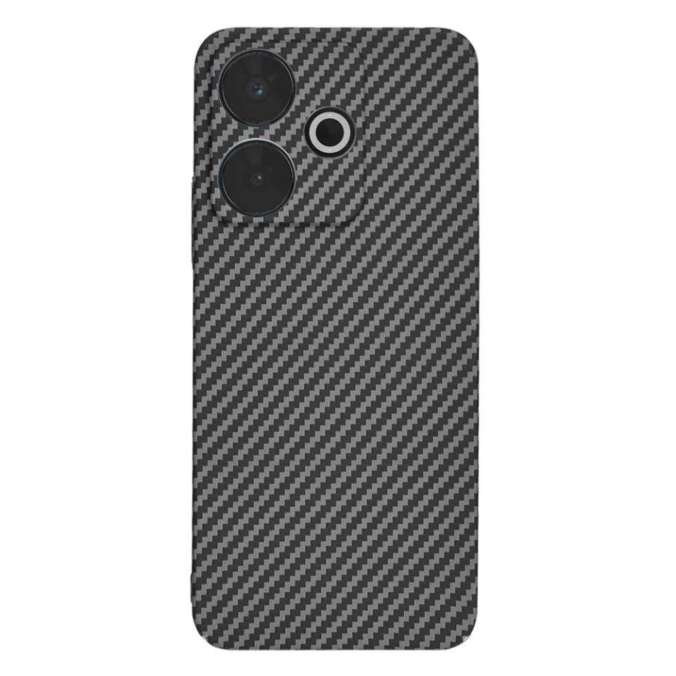 Husa pentru Xiaomi Poco M6 / Redmi 13, Finisaj Premium cu Textura de Carbon, Design Elegant, SKDR CarbonFlex - Negru - 2 | YEO