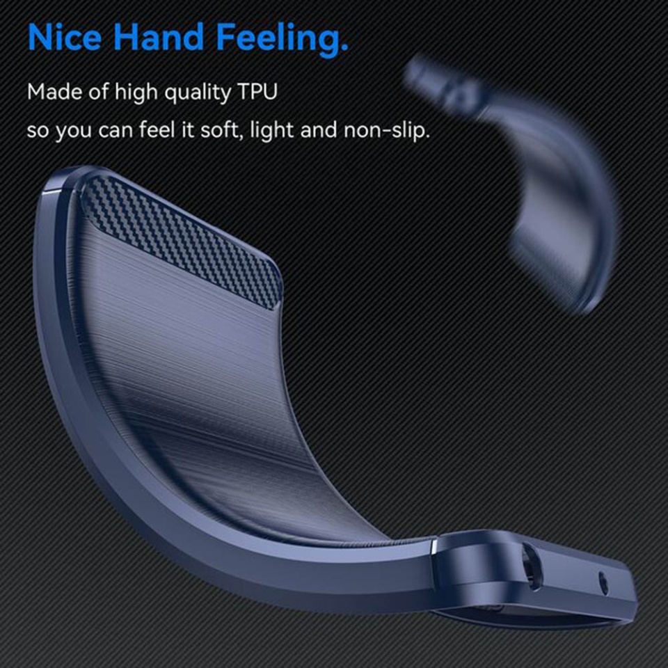 Husa pentru Xiaomi Poco M7 Pro 5G, SKYDDAR INNOVATION, Carbon Silicone, din Silicon Slim, cu textura Fibra Carbon, set cu sticker, Negru - 1 | YEO