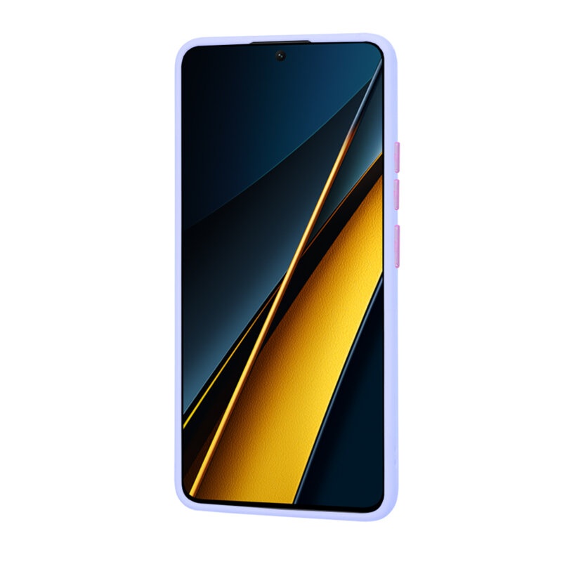 Husa pentru Xiaomi Poco X6 Pro, ce Absoarbe Cele mai Aspre Socuri, Skyddar Frosted - Mov deschis - 1 | YEO