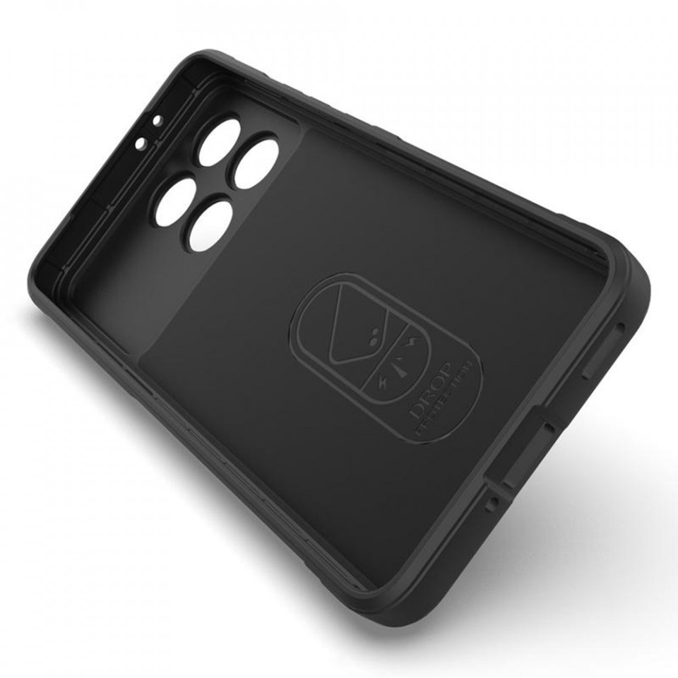 Husa pentru Xiaomi Poco X6 Pro eleganta, din silicon mat, SKDR Vogue - Rosu - 3 | YEO
