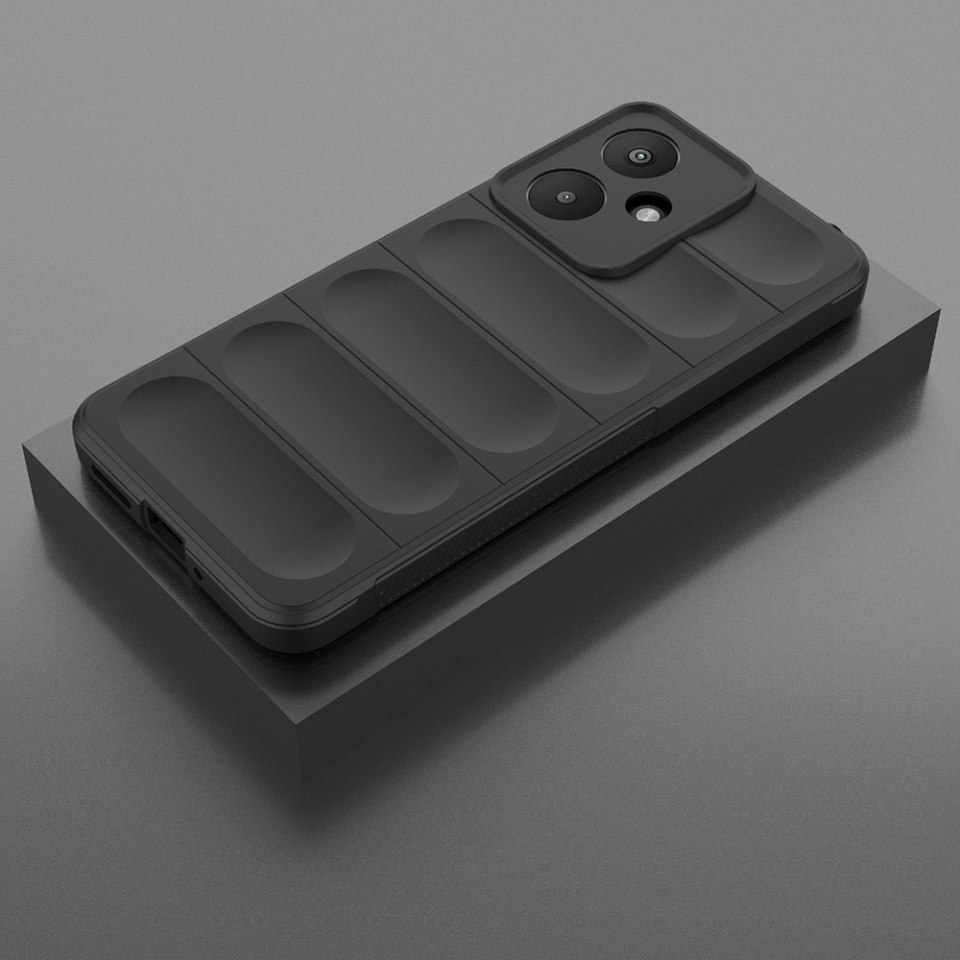 Husa pentru Xiaomi Redmi 13 / Poco M6 4G eleganta, din silicon mat, SKDR Vogue - Negru - 1 | YEO
