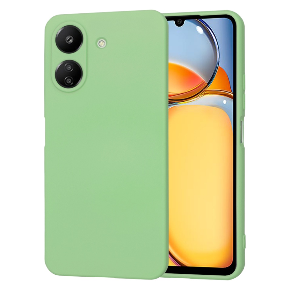 Husa pentru Xiaomi Redmi 13C 4G / Poco C65 din Silicon Catifelat, Protectie Premium, Skyddar SoftElegance - Verde deschis