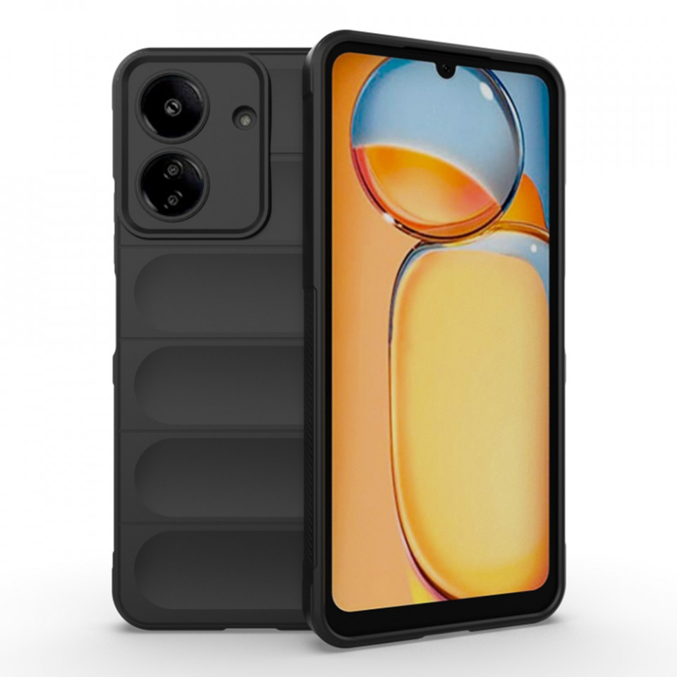Husa pentru Xiaomi Redmi 13C 4G / Poco C65 eleganta, din silicon mat, SKDR Vogue - Negru