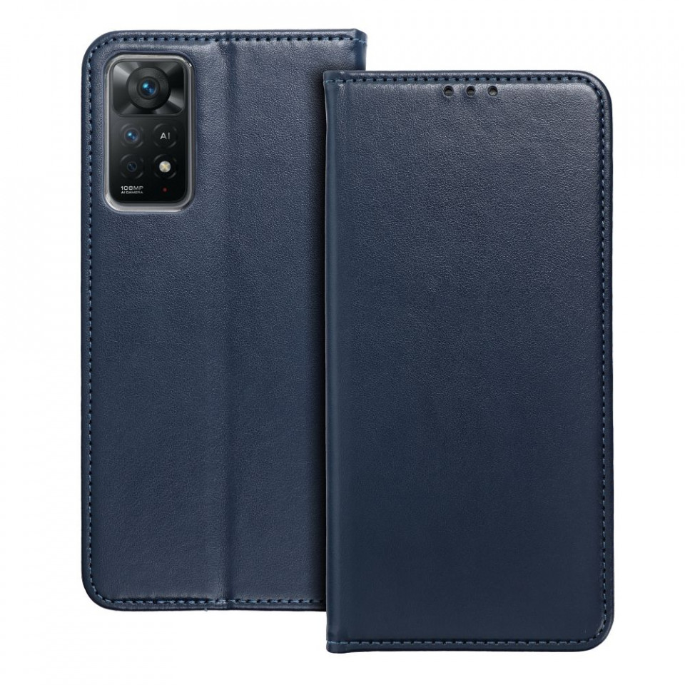 Husa pentru Xiaomi Redmi 13C 4G tip carte, Skyddar Smart Magnet - Albastru - 2 | YEO