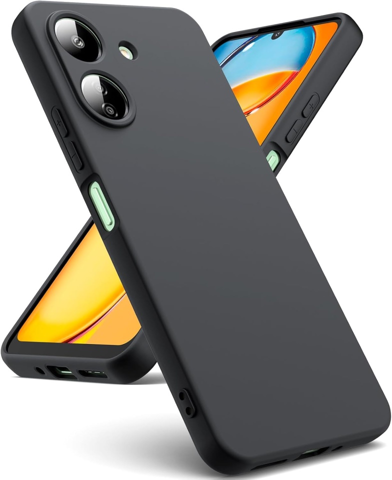 Husa pentru Xiaomi Redmi 13C 5G / Poco M6 din Silicon Catifelat, Protectie Premium, Skyddar SoftElegance - Negru