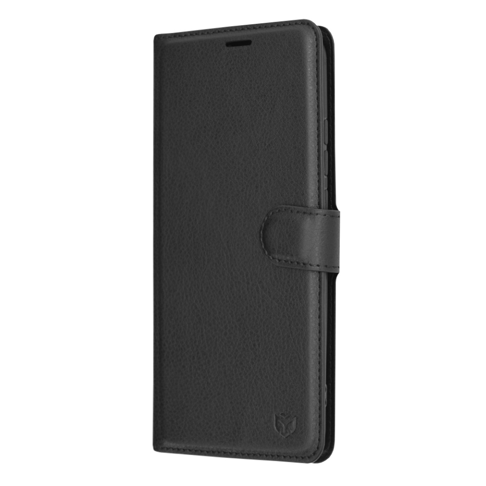 Husa pentru Xiaomi Redmi 9C NFC / Redmi 9C, SKYDDAR INNOVATION, Leather Folio tip Carte, cu Portofel Interior, Finisaje Premium, set cu sticker, Negru - 3 | YEO