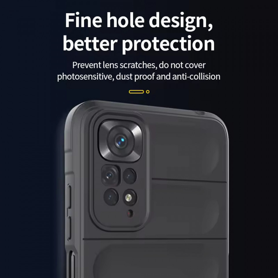 Husa pentru Xiaomi Redmi Note 11 / Redmi Note 11S eleganta, din silicon mat, SKDR Vogue - Negru - 1 | YEO