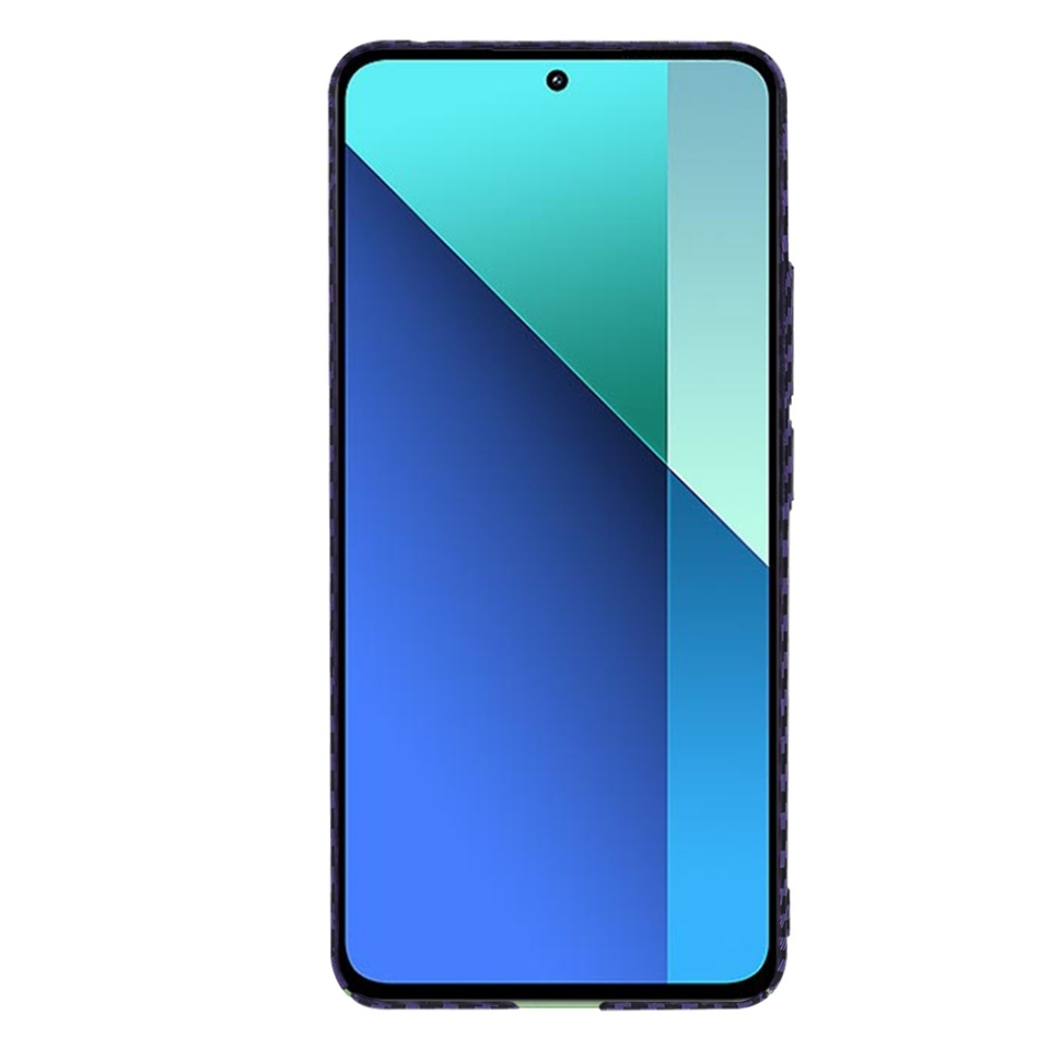 Husa pentru Xiaomi Redmi Note 13 4G, SKYDDAR INNOVATION, textura carbon, Carbonite FiberShell, set cu sticker, Mov, - 1 | YEO