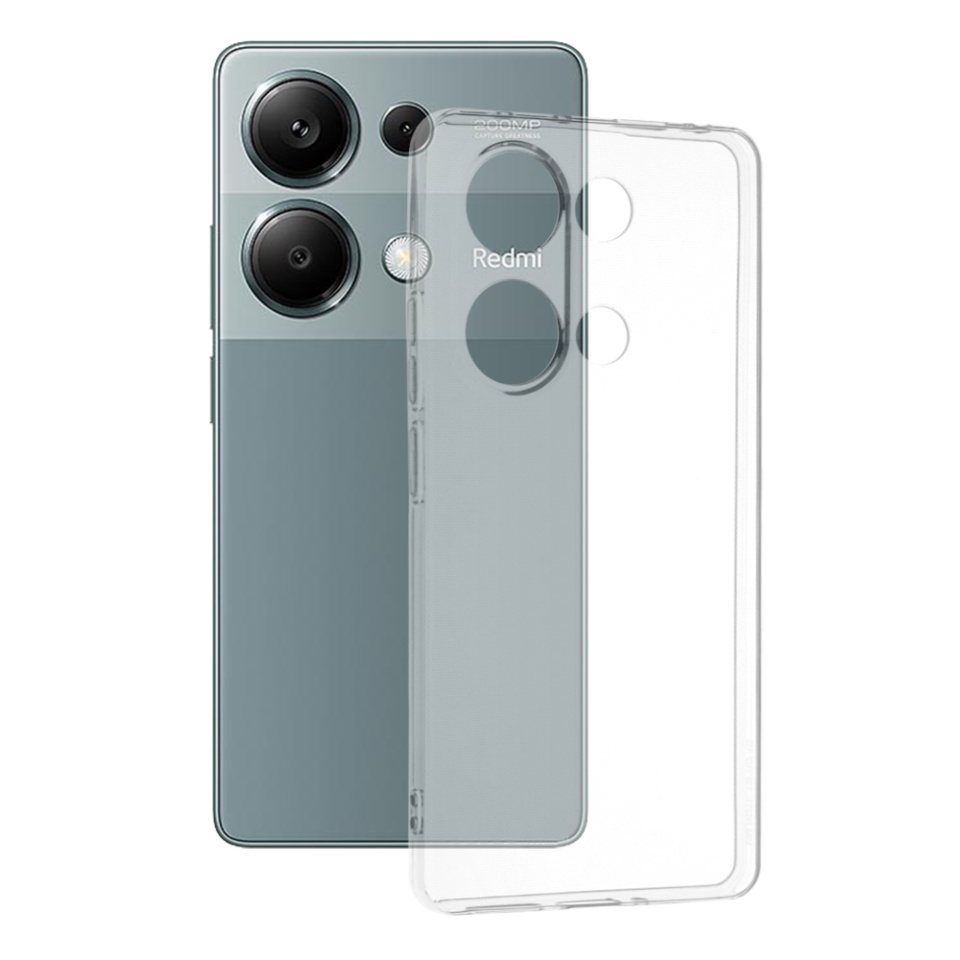 Husa pentru Xiaomi Redmi Note 13 Pro 4G / Poco M6 Pro 4G din silicon transparent, SKDR ClearGuard - Transparent