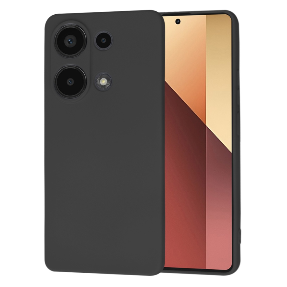 Husa pentru Xiaomi Redmi Note 13 Pro 4G / Poco M6 Pro 4G din Silicon Catifelat, Protectie Premium, Skyddar SoftElegance - Negru