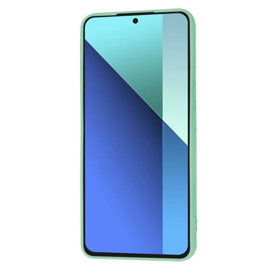 Husa pentru Xiaomi Redmi Note 13 Pro+ 5G, SKYDDAR INNOVATION, din Silicon Catifelat, SoftElegance, set cu sticker, Verde deschis - 1 | YEO