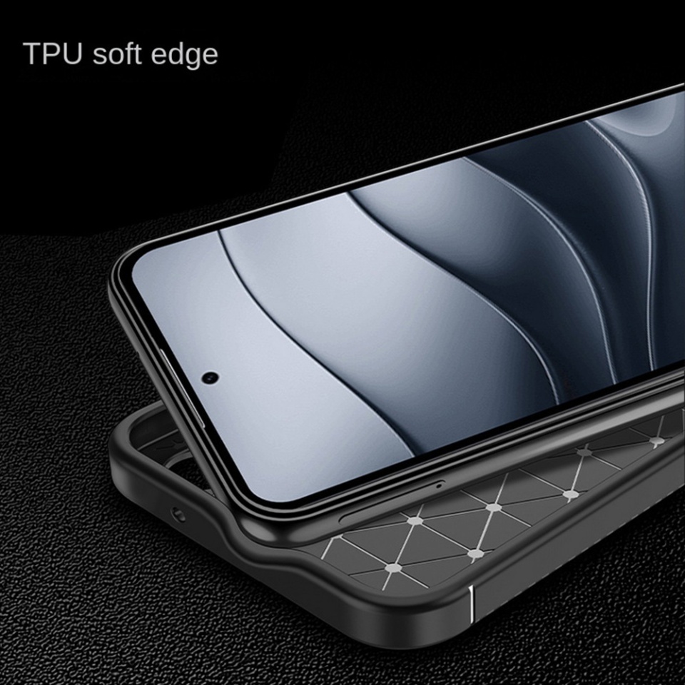 Husa pentru Xiaomi Redmi Note 14 5G, SKYDDAR INNOVATION, CarbonFiber, Antisoc, Negru, set cu sticker - 3 | YEO