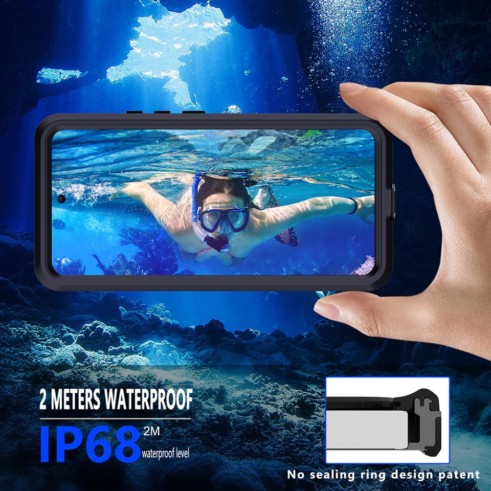 Husa pentru Xiaomi Redmi Note 14 Pro 5G / Poco X7, ShellBox, Waterproof IP68 Case, Full Body, Protectie Totala, Anti-Soc, Rezistenta la Apa si Praful, Negru - 2 | YEO