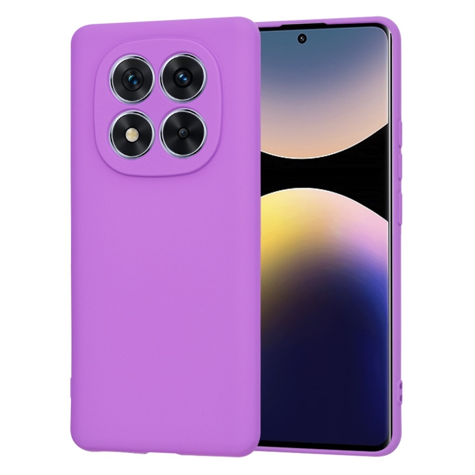 Husa pentru Xiaomi Redmi Note 14 Pro 5G / Poco X7, SKYDDAR INNOVATION, din Silicon Catifelat, SoftElegance, set cu sticker, Mov