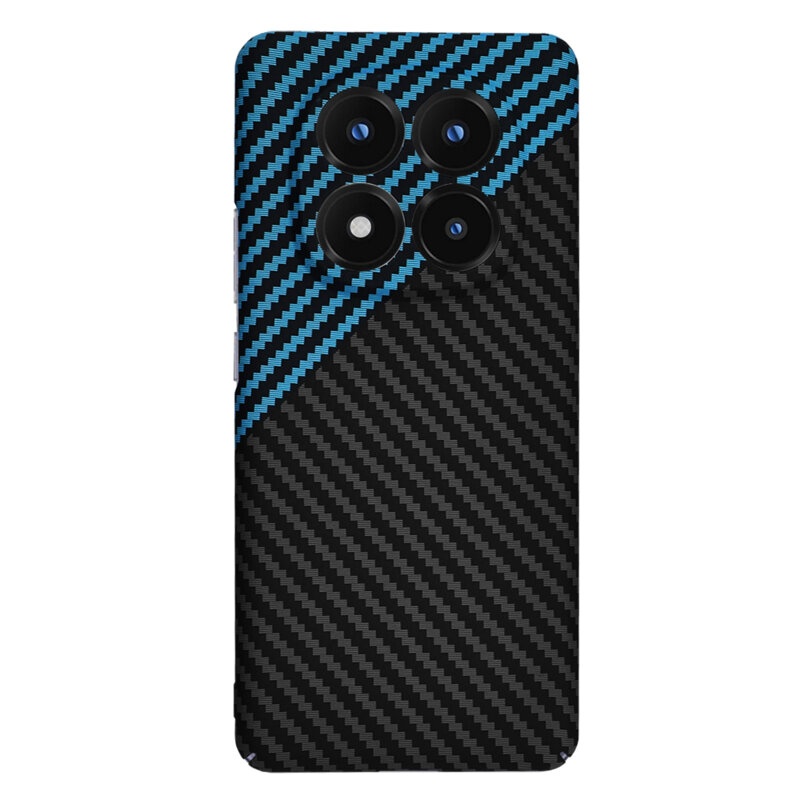 Husa pentru Xiaomi Redmi Note 14 Pro+ 5G, SKYDDAR INNOVATION, Carbonite FiberShell, Bleu, set cu sticker - 2 | YEO