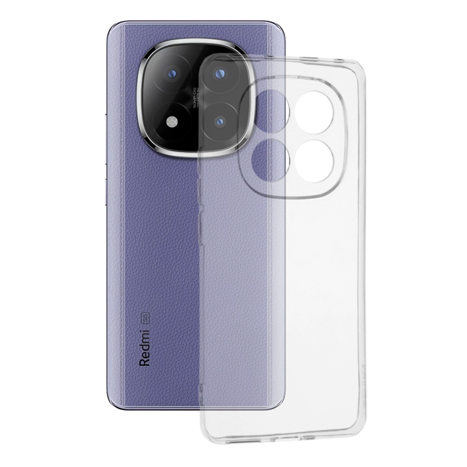 Husa pentru Xiaomi Redmi Note 14 Pro+ 5G, SKYDDAR INNOVATION, ClearGuard, din silicon transparent, set cu sticker, Transparenta