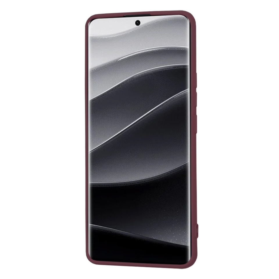 Husa pentru Xiaomi Redmi Note 14 Pro+ din Silicon Catifelat, Protectie Premium, Skyddar SoftElegance - Bordo - 2 | YEO