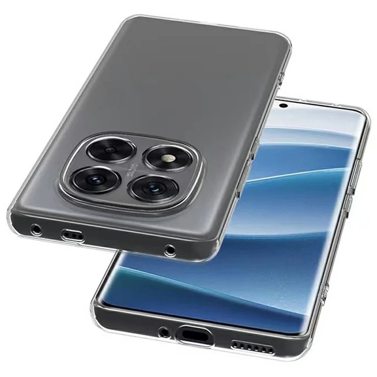 Husa pentru Xiaomi Redmi Note 14 Pro+ din silicon transparent, SKDR ClearGuard - Transparent - 1 | YEO