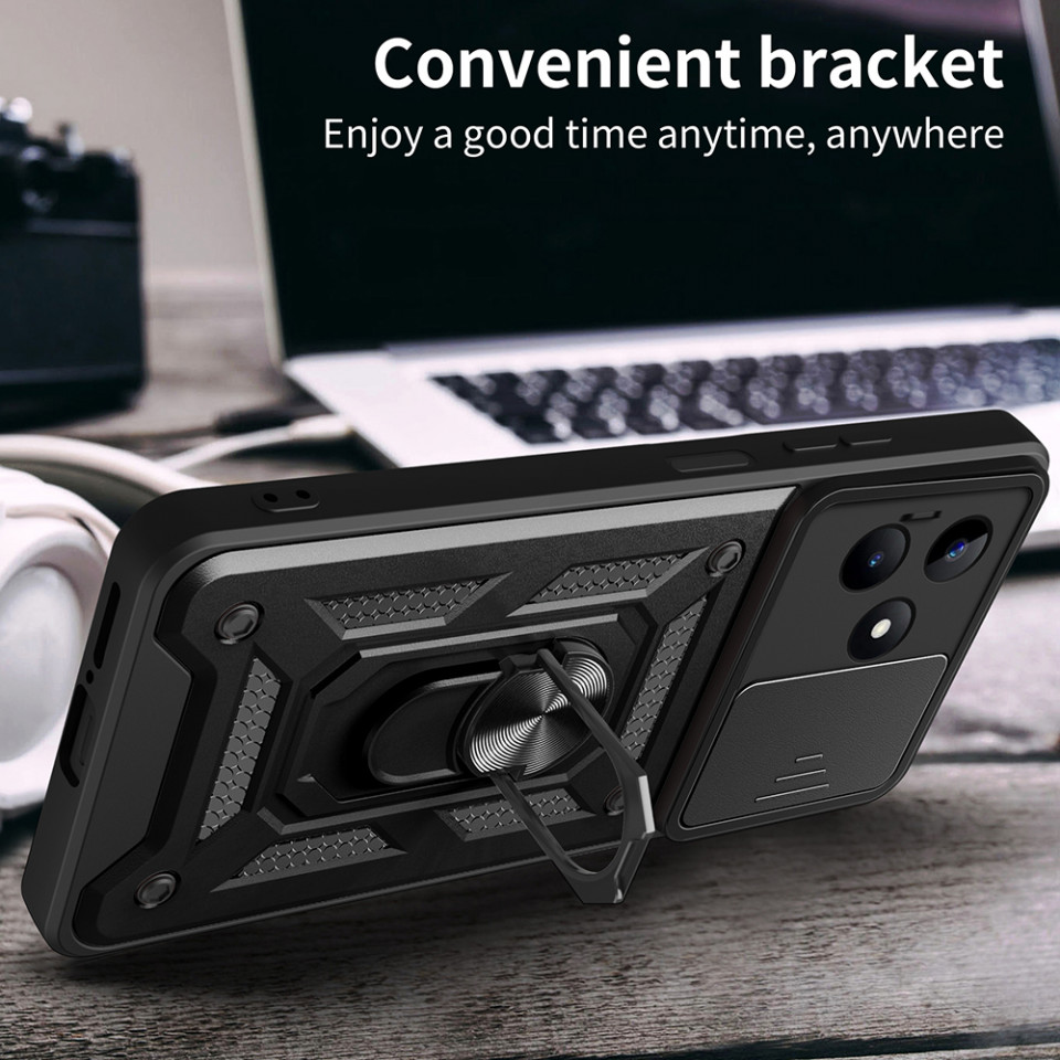 Husa Realme C53 cu inel magnetic, Techsuit CamShield - Negru - 3 | YEO