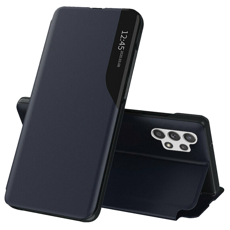 Husa Samsung Galaxy A32 4G tip carte, Techsuit eFold - Dark Blue