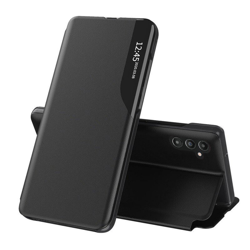 Husa Samsung Galaxy A55 5G tip carte, Skyddar Eco View Leather - Negru