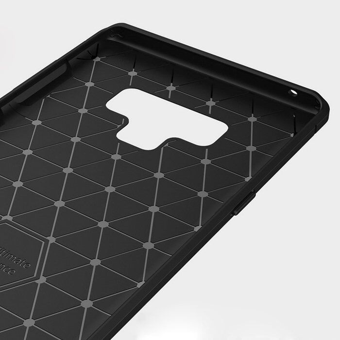 Husa Samsung Galaxy Note 9 din silicon, Slim, cu textura Fibra Carbon - Negru - 1 | YEO