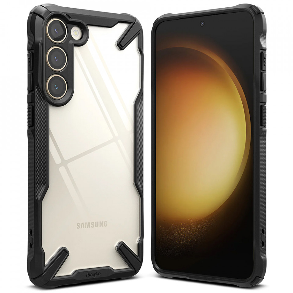 Husa Samsung Galaxy S23 Plus, Ringke Fusion X Design - Negru