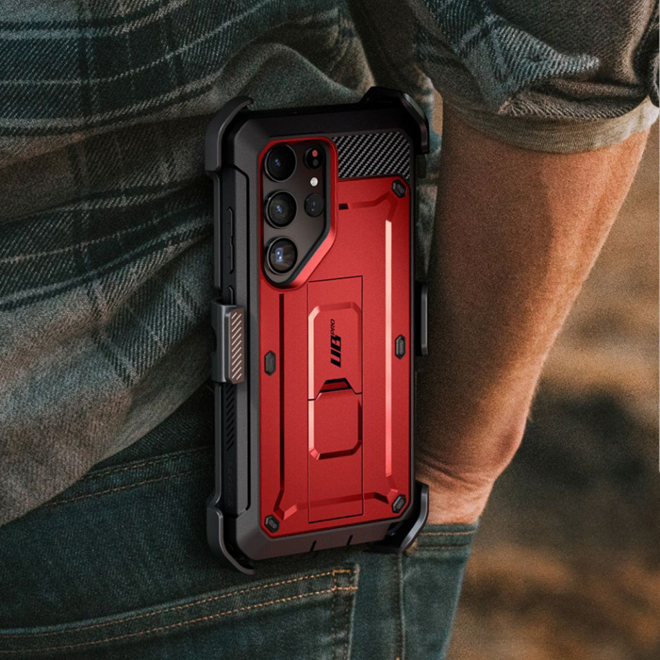 Husa Samsung Galaxy S24 Ultra, Supcase Unicorn Beetle Pro - Rosu - 3 | YEO