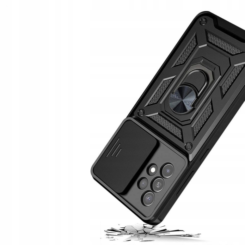 Husa Samsung Galaxy Xcover7 cu inel magnetic si protectie camera Skyddar CamShield - Albastru - 2 | YEO