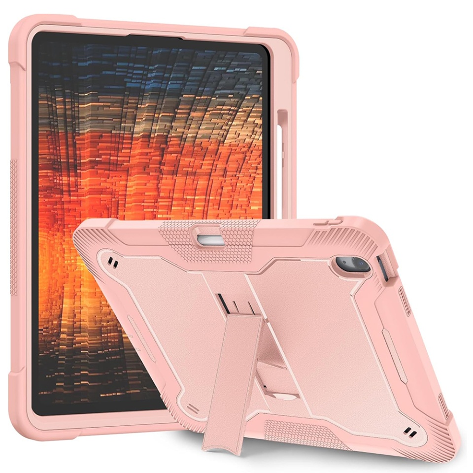 Husa tableta iPad Air 13 (2024), Ideala pentru Utilizare Zilnica, Antisoc si Anti-zgarieturi, SKDR TabArmor - Roz