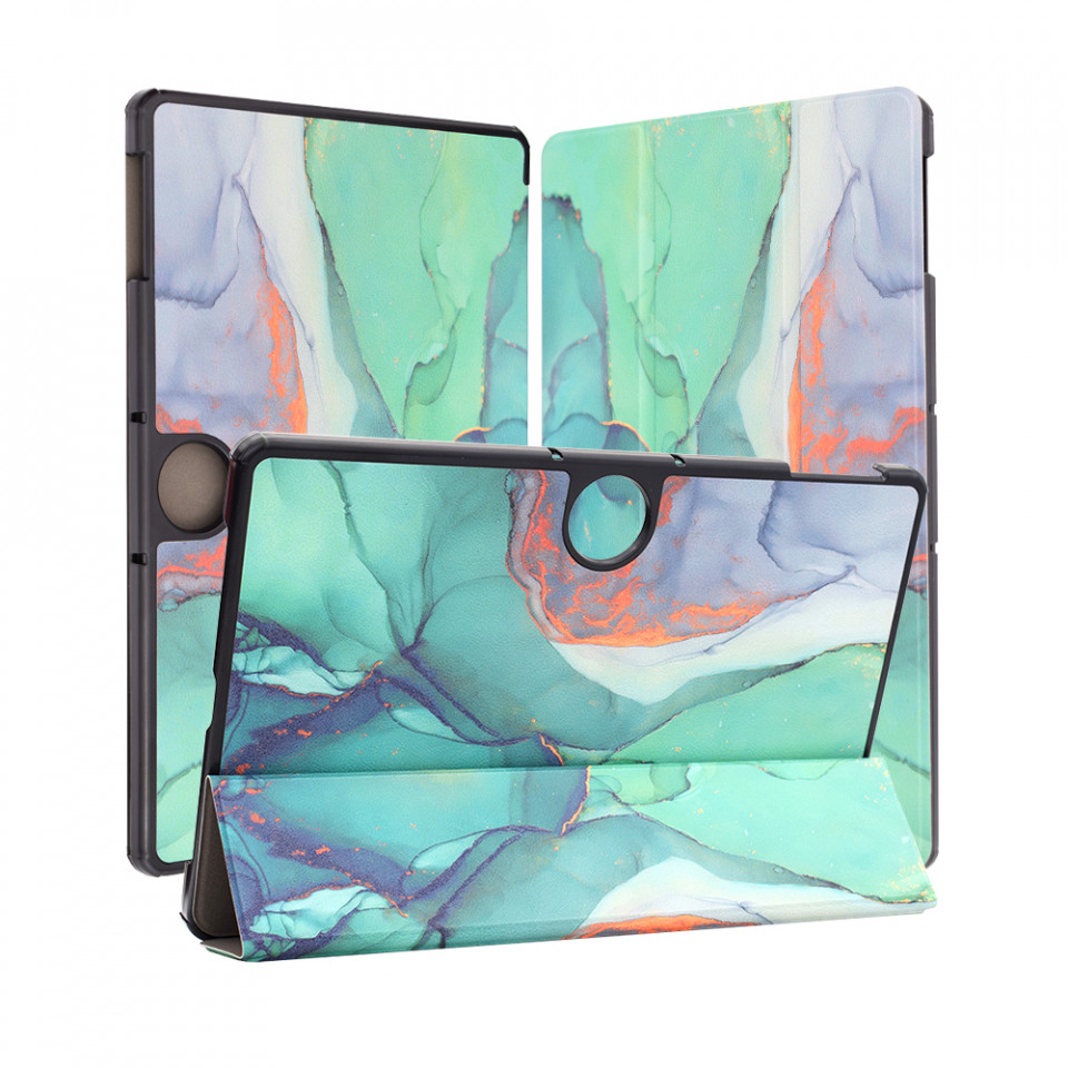 Husa tableta pentru Honor Pad 9 cu suport Multi-Unghi și functie Sleep/Wake , SKYDDAR FoldVision Colour - Green time