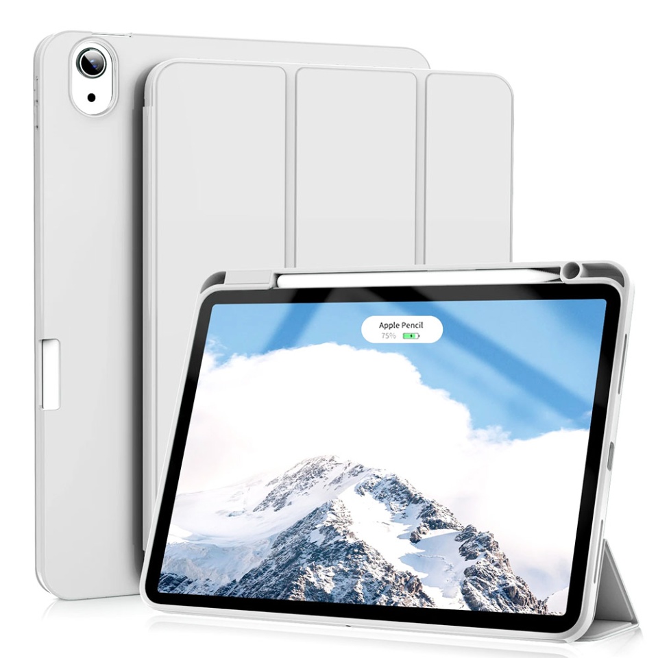 Husa tableta pentru iPad Air 4 (2020) / Air 5 (2022) cu suport cu 2 Unghiuri și functie Sleep/Wake, SKDR OfficeMate - Gri