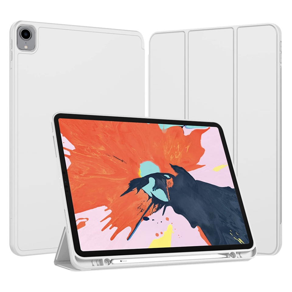 Husa tableta pentru iPad Pro 12.9 (2018/2020/2021/2022) cu suport cu 2 Unghiuri și functie Sleep/Wake, SKDR OfficeMate - Gri