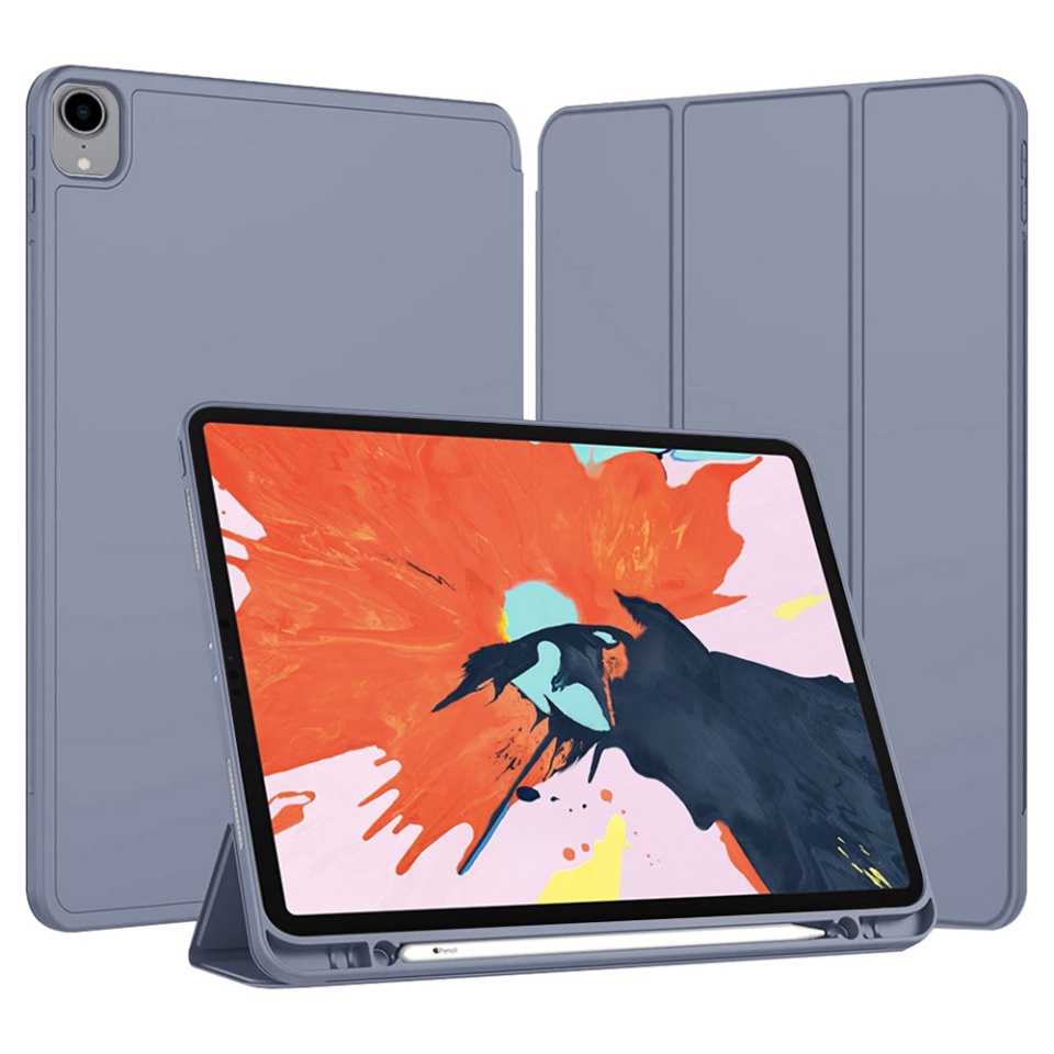 Husa tableta pentru iPad Pro 12.9 (2018/2020/2021/2022) cu suport cu 2 Unghiuri și functie Sleep/Wake, SKDR OfficeMate - Mov