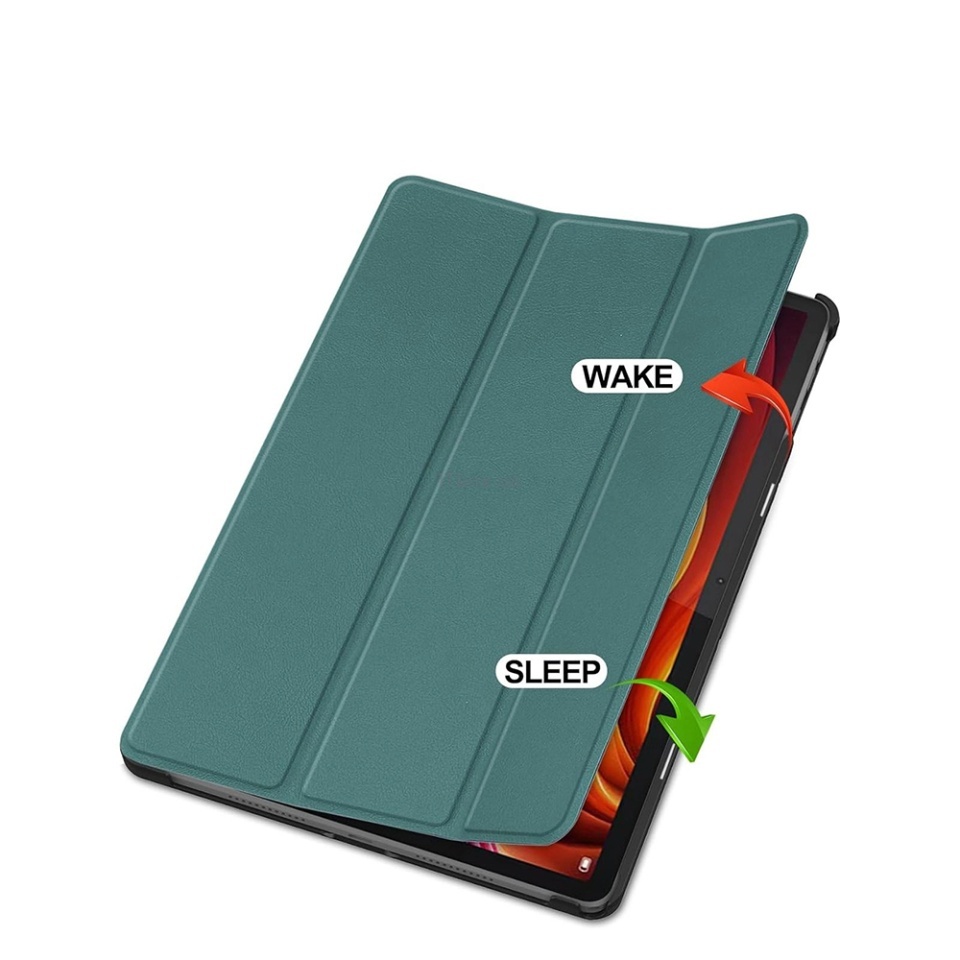 Husa tableta pentru Lenovo Tab K11 Plus, SKYDDAR INNOVATION, cu suport Multi-Unghi si functie Sleep/Wake, FoldPro, Roz, set cu sticker - 2 | YEO