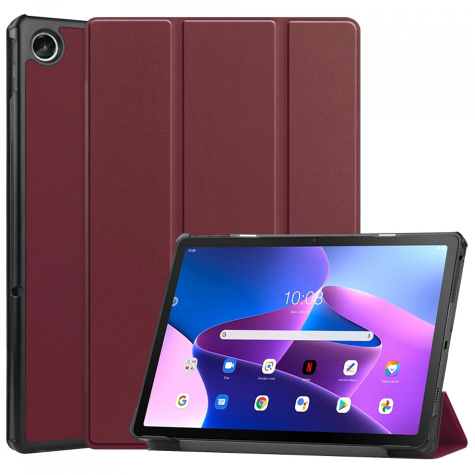 Husa tableta pentru Lenovo Tab M10 3rd Gen (TB328FU/TB328XU) cu suport Multi-Unghi și functie Sleep/Wake , SKYDDAR FoldVision - Rosu