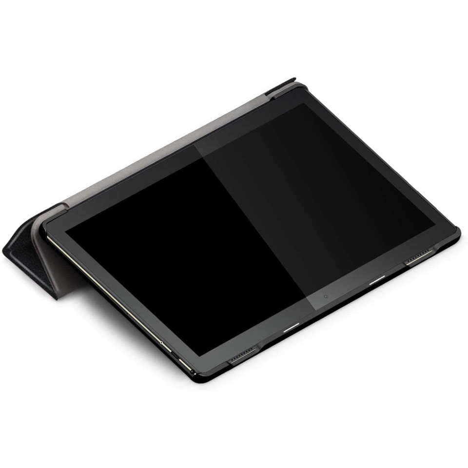 Husa tableta pentru Lenovo Tab M10 TB-X605F/X505F, SKYDDAR INNOVATION, cu suport Multi-Unghi si functie Sleep/Wake, FoldPro, Negru, set cu sticker - 1 | YEO