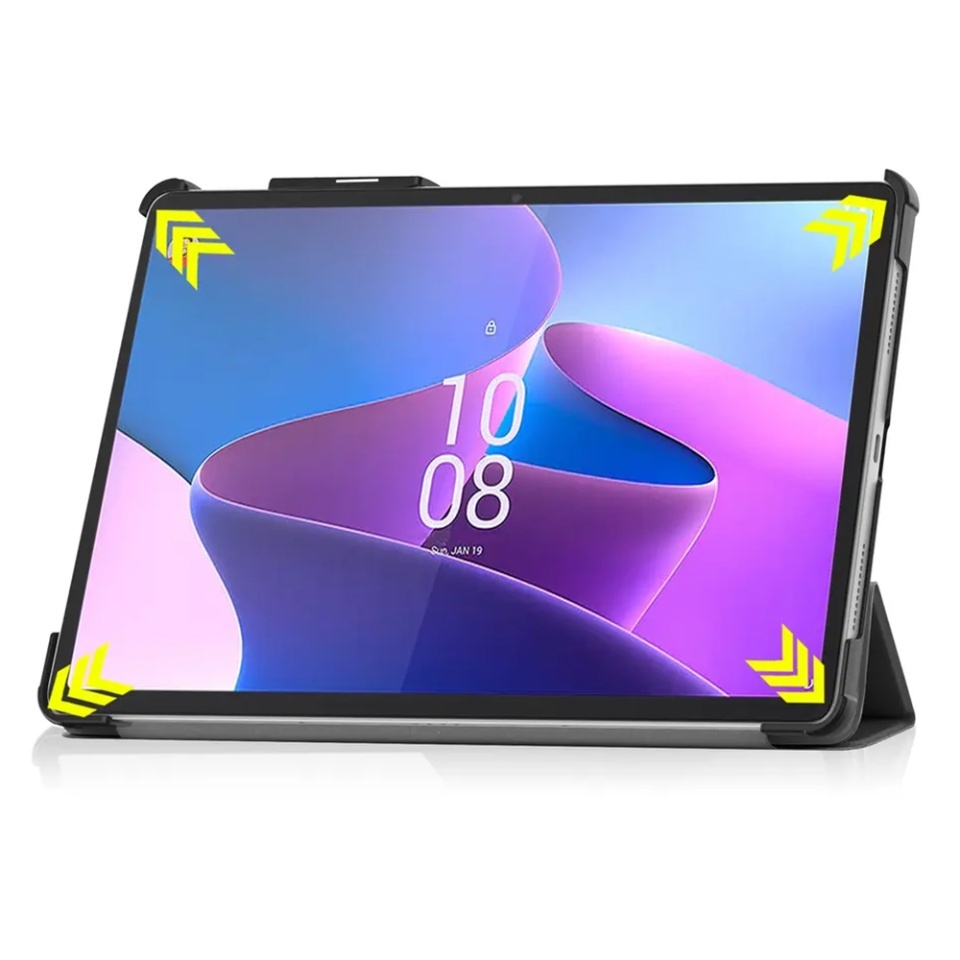 Husa tableta pentru Lenovo Tab P11 Pro Gen 2 11.2, SKYDDAR INNOVATION, cu suport Multi-Unghi si functie Sleep/Wake, FoldPro, Rosu, set cu sticker - 3 | YEO