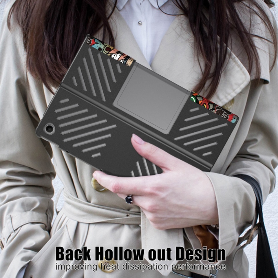 Husa tableta pentru Lenovo Tab Plus cu suport Multi-Unghi și functie Sleep/Wake, SKYDDAR FoldVision - Urban vibe - 1 | YEO