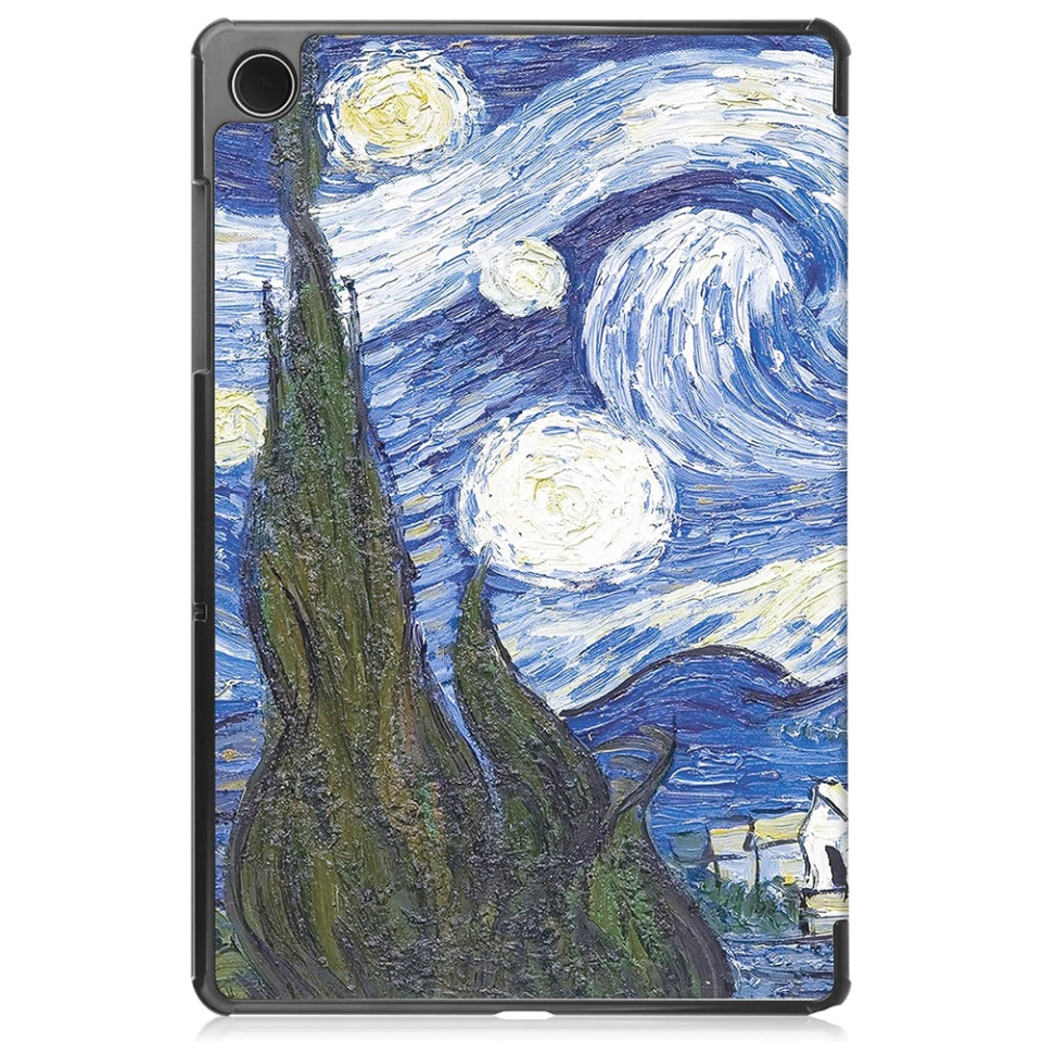 Husa tableta pentru Samsung Galaxy Tab A9 Plus, SKYDDAR INNOVATION, cu suport Multi-Unghi si functie Sleep/Wake, FoldPro, Starry night, set cu sticker - 1 | YEO