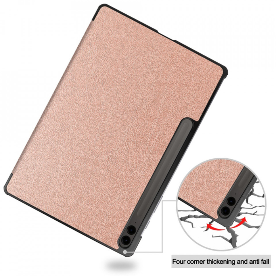 Husa tableta pentru Samsung Galaxy Tab S9 Plus / Galaxy Tab S9 FE Plus cu suport Multi-Unghi și functie Sleep/Wake , SKYDDAR FoldVision - Roz - 3 | YEO
