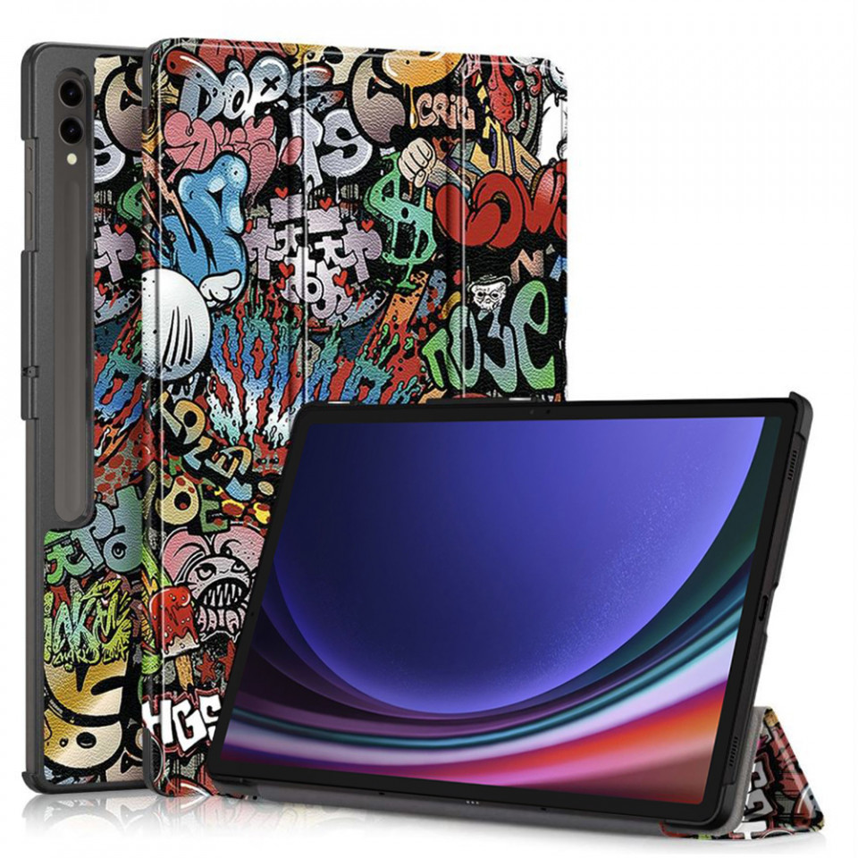 Husa tableta pentru Samsung Galaxy Tab S9 Plus / Galaxy Tab S9 FE Plus cu suport Multi-Unghi și functie Sleep/Wake , SKYDDAR FoldVision Colour - Urban vibe
