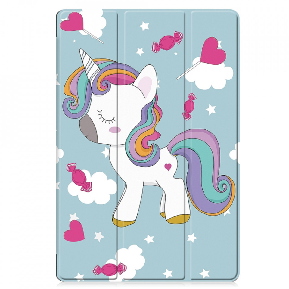 Husa tableta pentru Samsung Galaxy Tab S9 Plus / Galaxy Tab S9 FE Plus cu suport Multi-Unghi și functie Sleep/Wake , SKYDDAR FoldVision Colour - Unicorn - 1 | YEO