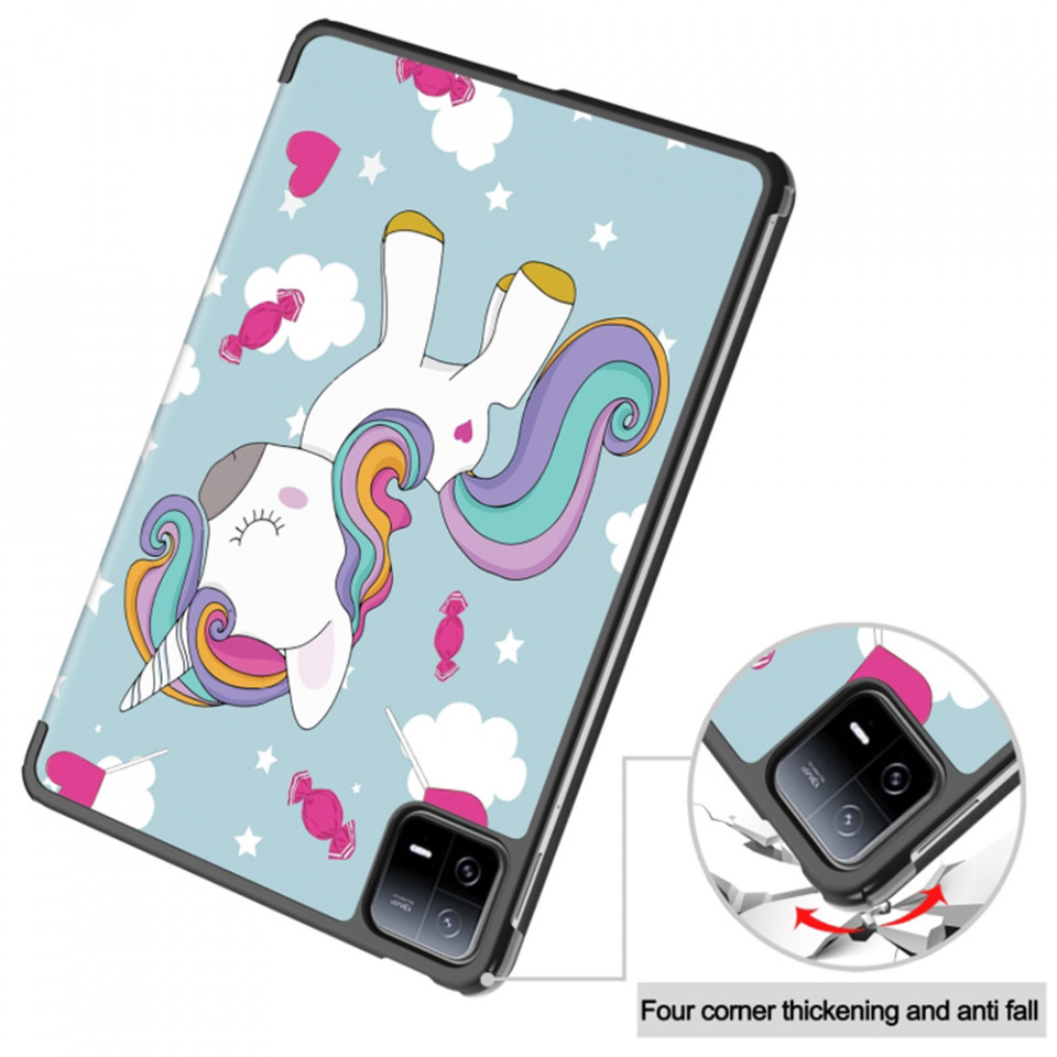 Husa tableta pentru Xiaomi Pad 6 / Pad 6 Pro cu suport Multi-Unghi și functie Sleep/Wake , SKYDDAR FoldVision Colour - Unicorn - 1 | YEO