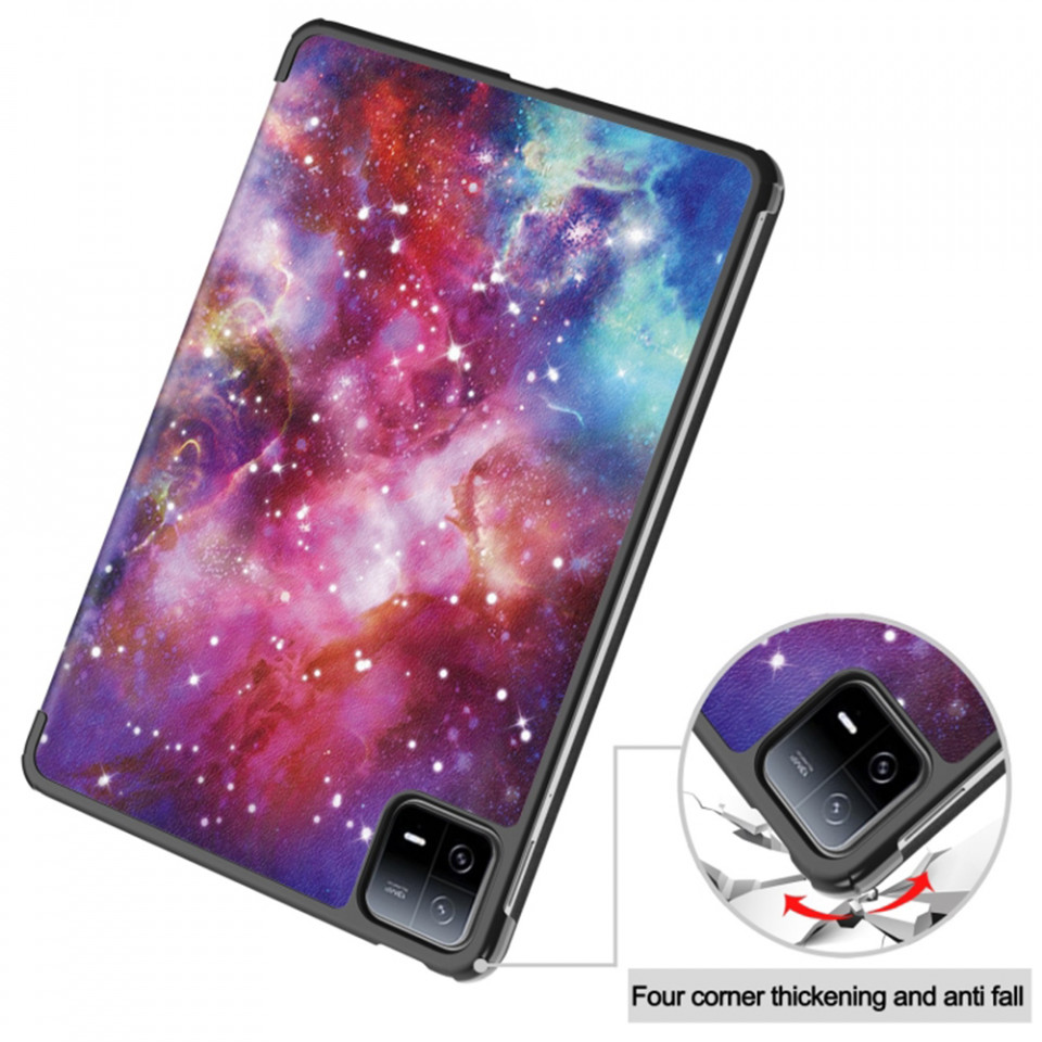 Husa tableta pentru Xiaomi Pad 6 / Pad 6 Pro cu suport Multi-Unghi și functie Sleep/Wake , SKYDDAR FoldVision Colour - Galaxy - 1 | YEO