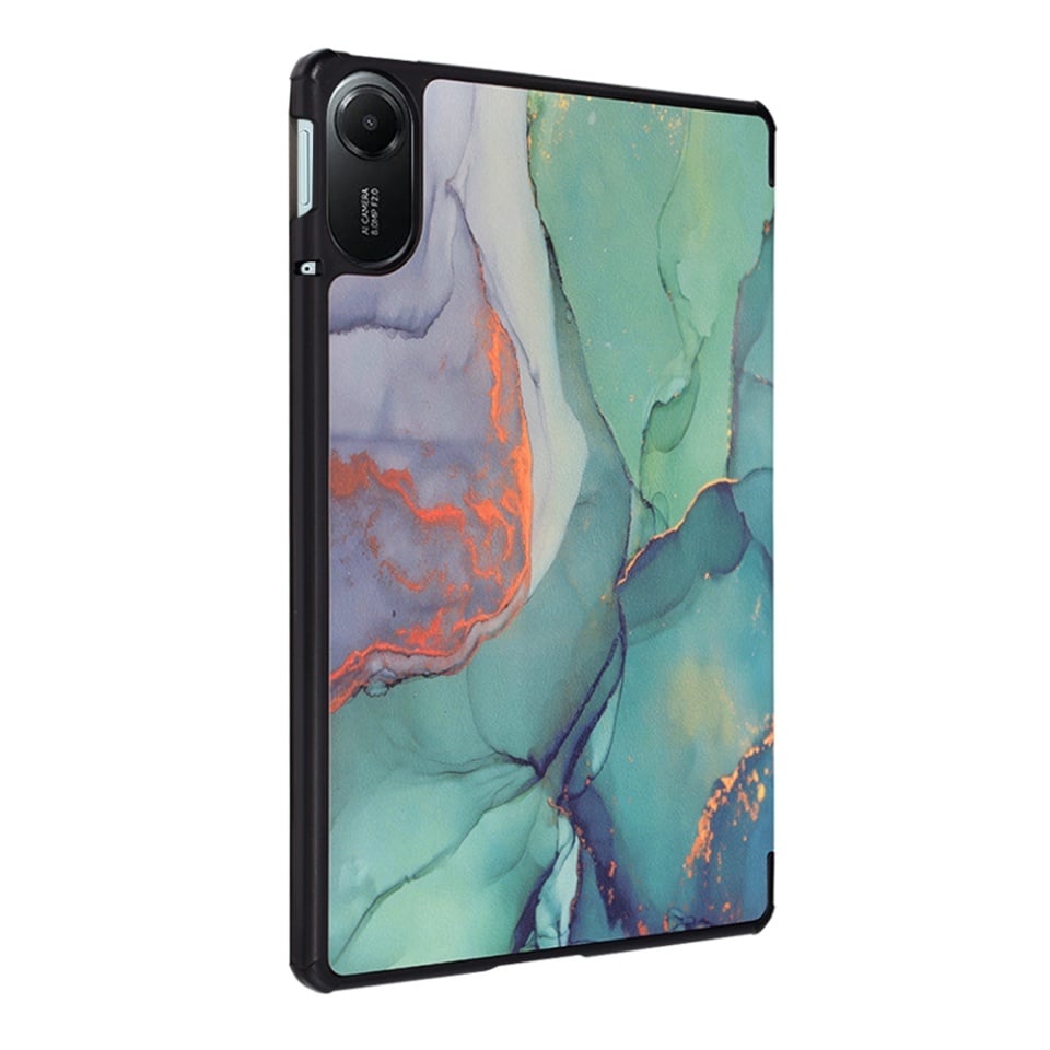 Husa tableta pentru Xiaomi Redmi Pad 2, SKYDDAR INNOVATION, cu suport Multi-Unghi si functie Sleep/Wake, FoldPro, Green time, set cu sticker - 3 | YEO