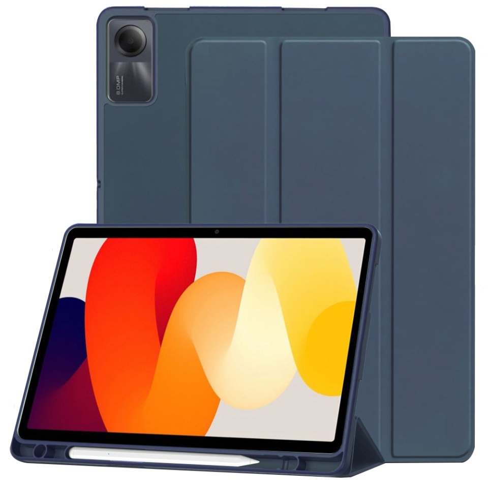 Husa tableta pentru Xiaomi Redmi Pad SE cu suport cu 2 Unghiuri și functie Sleep/Wake, SKDR OfficeMate - Bleumarin