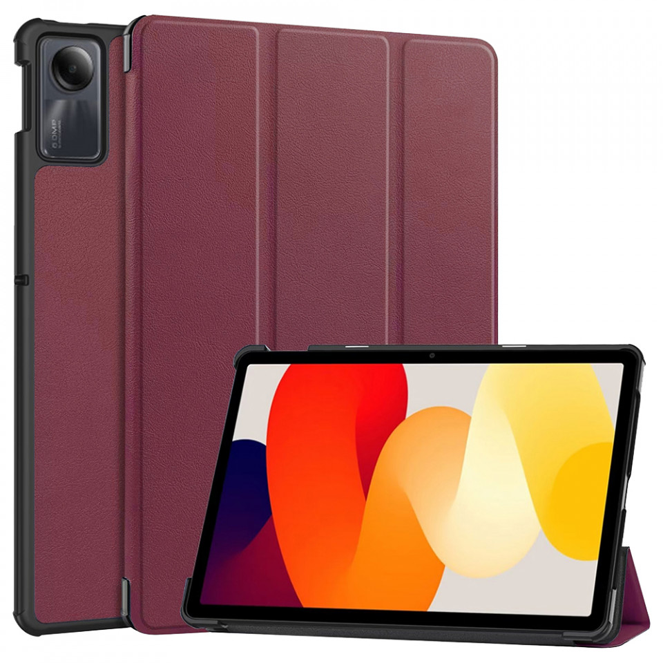 Husa tableta pentru Xiaomi Redmi Pad SE cu suport Multi-Unghi și functie Sleep/Wake , SKYDDAR FoldVision - Rosu